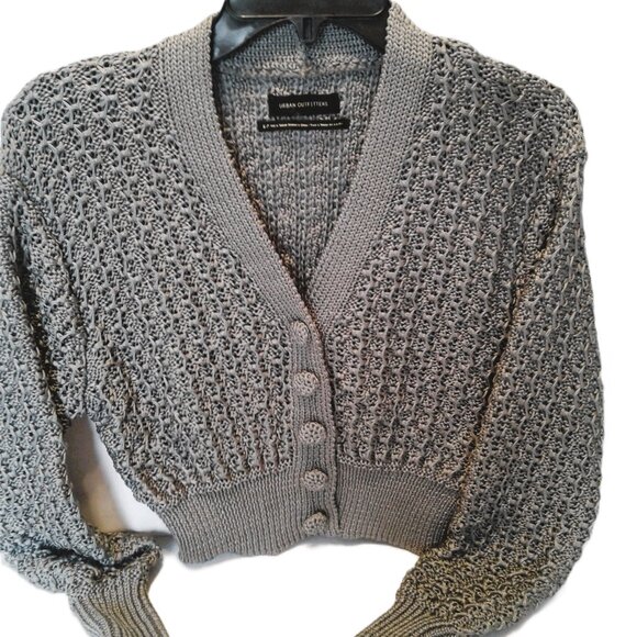 urban outfitters- woman's grey button cardigan sweater - Size S - Picture 1 of 3